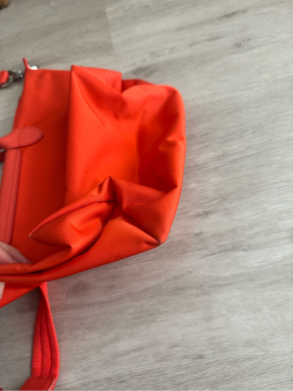 Longchamp red Le Pliage Modele Depose Small Tote with Adjustable Strap - Picture 12 of 14
